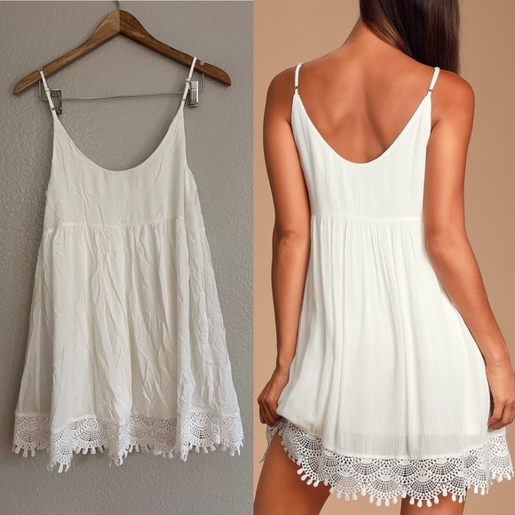 Rhiannon Ivory Lace Babydoll Dress - Picture 2 of 4